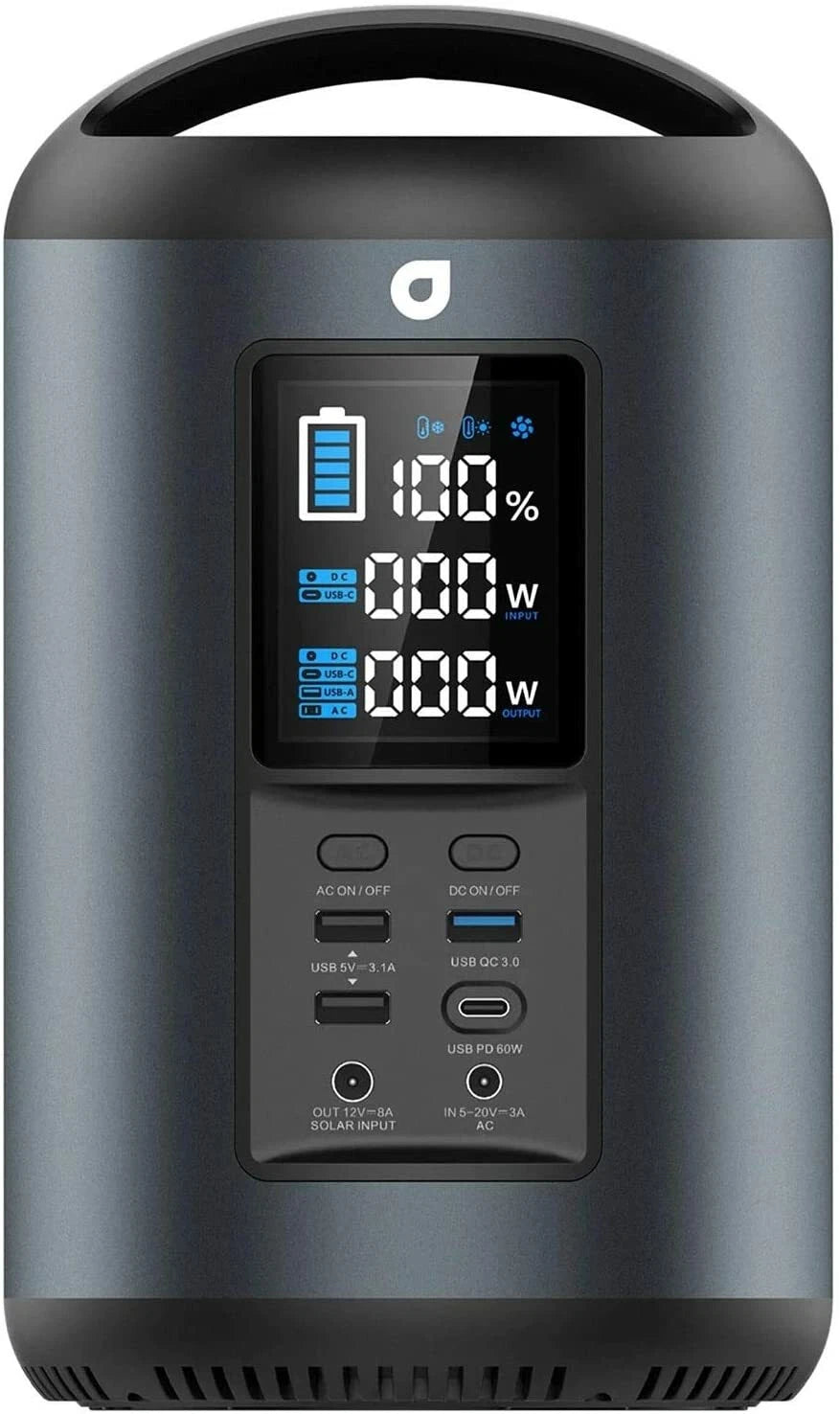 Aviva S180 196Wh Portable Power Station  LCD Display  AC  12 V Auto or Solar - Bellso